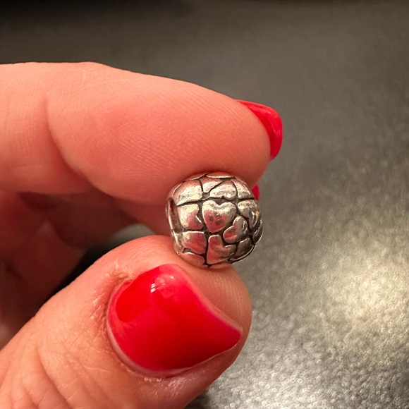 Pandora Silver Heart and Bow Bracelet Charms - Picture 9 of 9